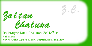 zoltan chalupa business card